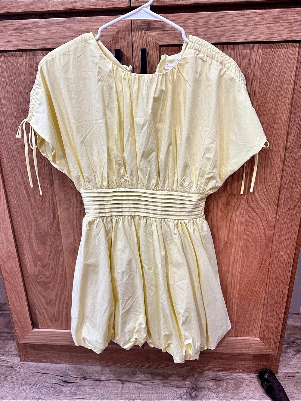 baby pink Indie Bubble Hem Amini Dress Mini Bubble Hem Dress in Yellow Size